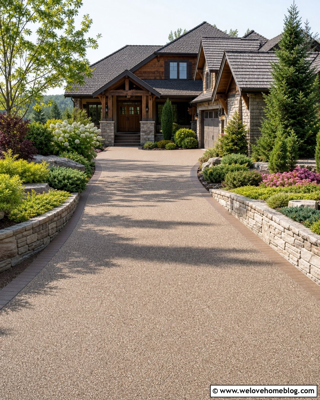 Resin Driveway With Raised Planting Beds - 40 resin driveway ideas