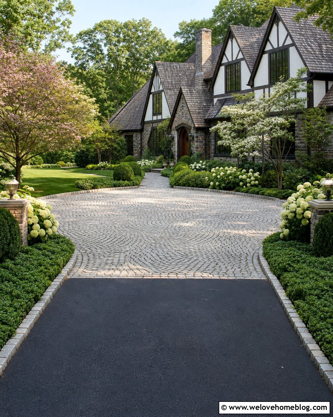 Resort Driveway With Cobblestone Arrival Court - 25 resort driveway ideas