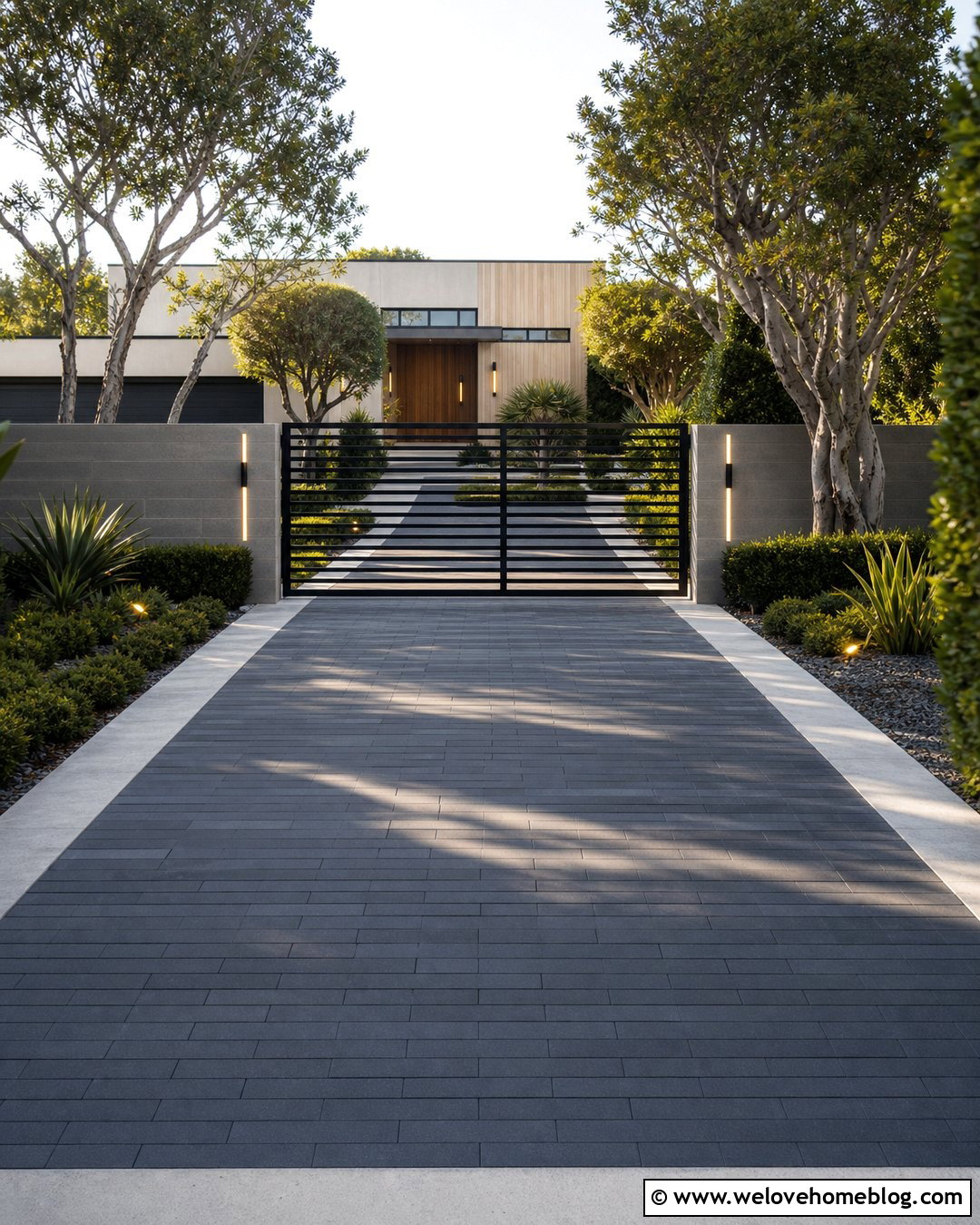 Resort Driveway With Modern Gate - 25 resort driveway ideas