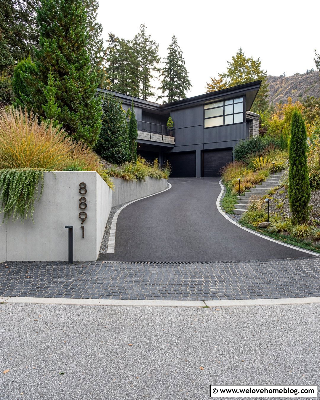 Retaining Wall Driveway Number Sign - 25 Driveway Number Sign Ideas