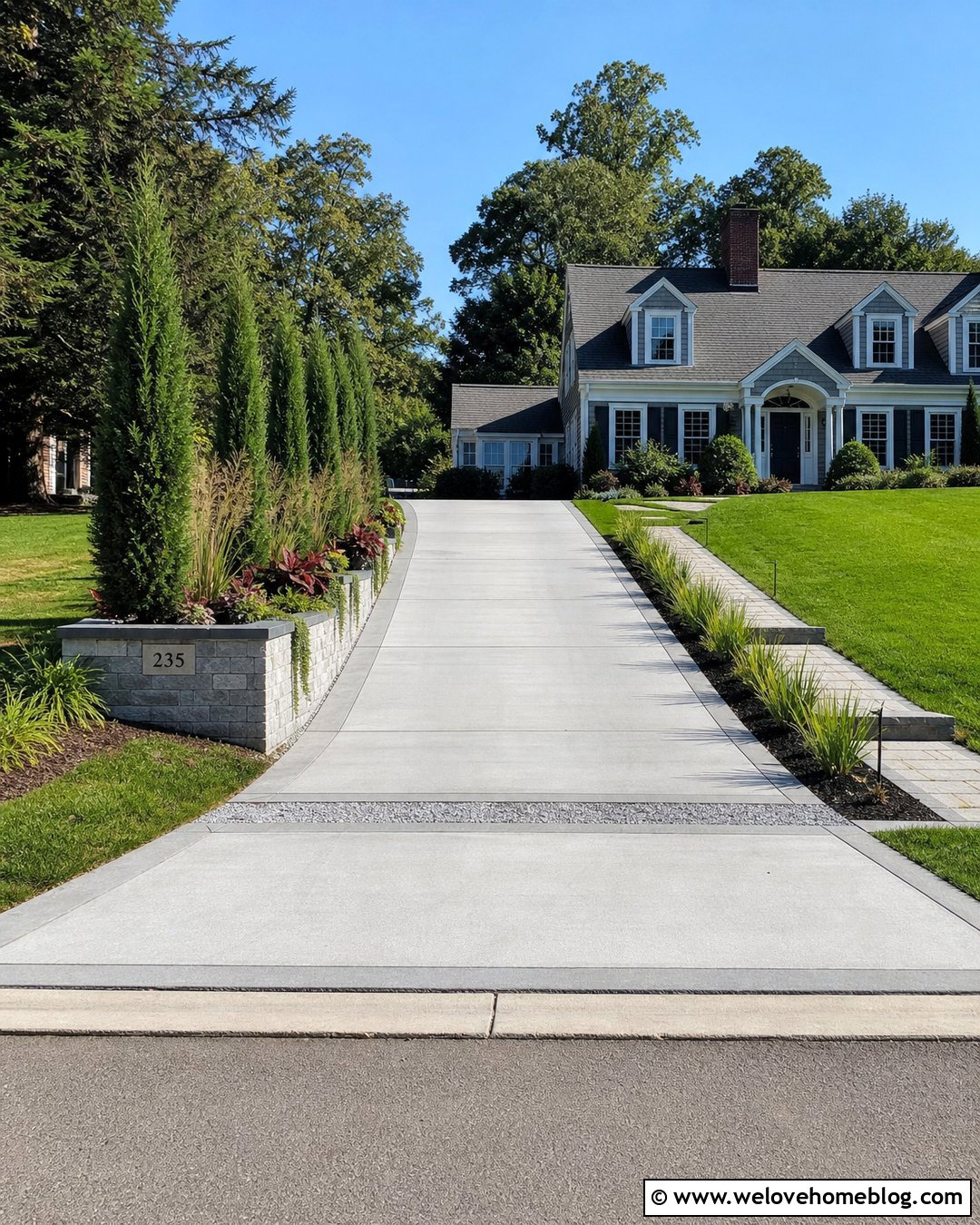 Retaining Wall Planters Along a Narrow Driveway - 20 Planter For Sloped Driveway Ideas