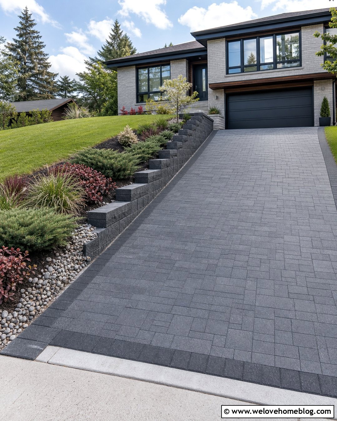 Retaining Wall Raised Driveway Edging - 20 Raised Driveway Edging Ideas