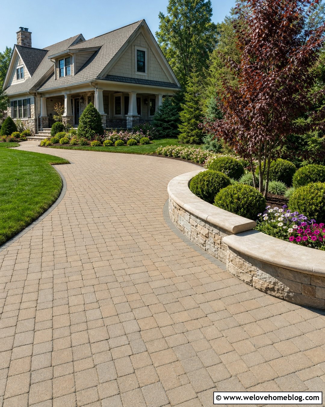 Retaining Wall With Built In Bench At End Of Driveway - 20 Retaining Wall At End Of Driveway Ideas