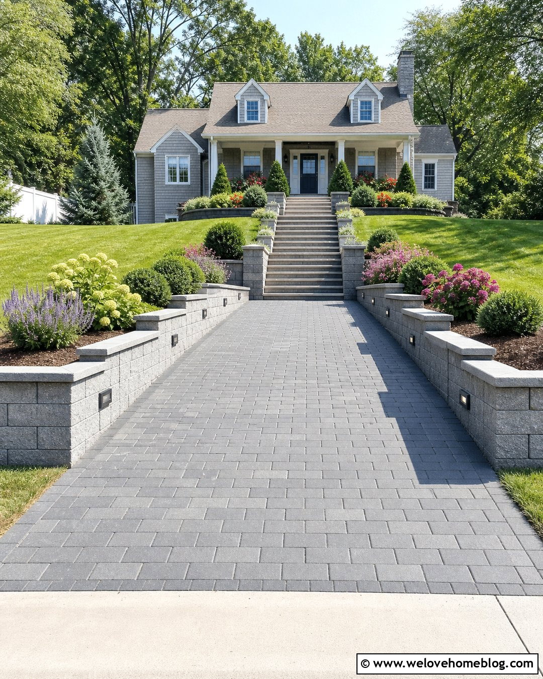 Retaining Wall With Steps At End Of Driveway - 20 Retaining Wall At End Of Driveway Ideas