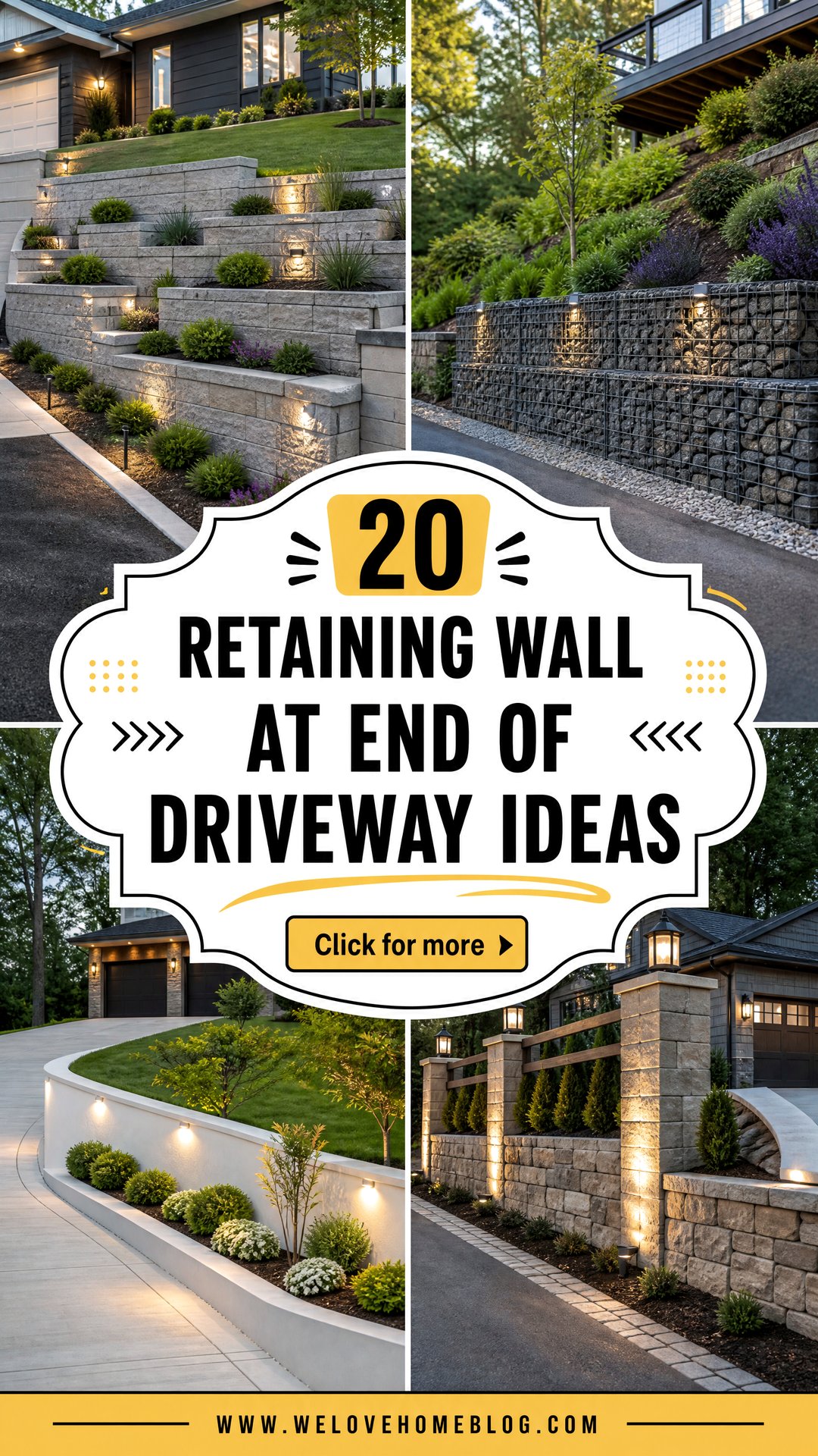 20 Retaining Wall at End of Driveway Ideas for Sloped Homes - 20 Retaining Wall at End of Driveway Ideas for Sloped Homes