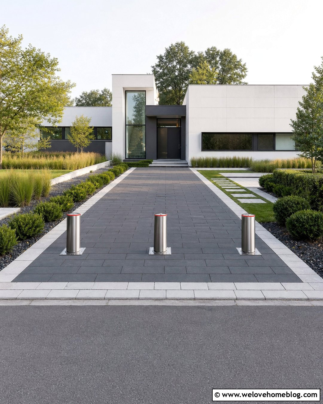 Retractable Bollard Driveway Barrier - 25 Driveway Barrier Ideas