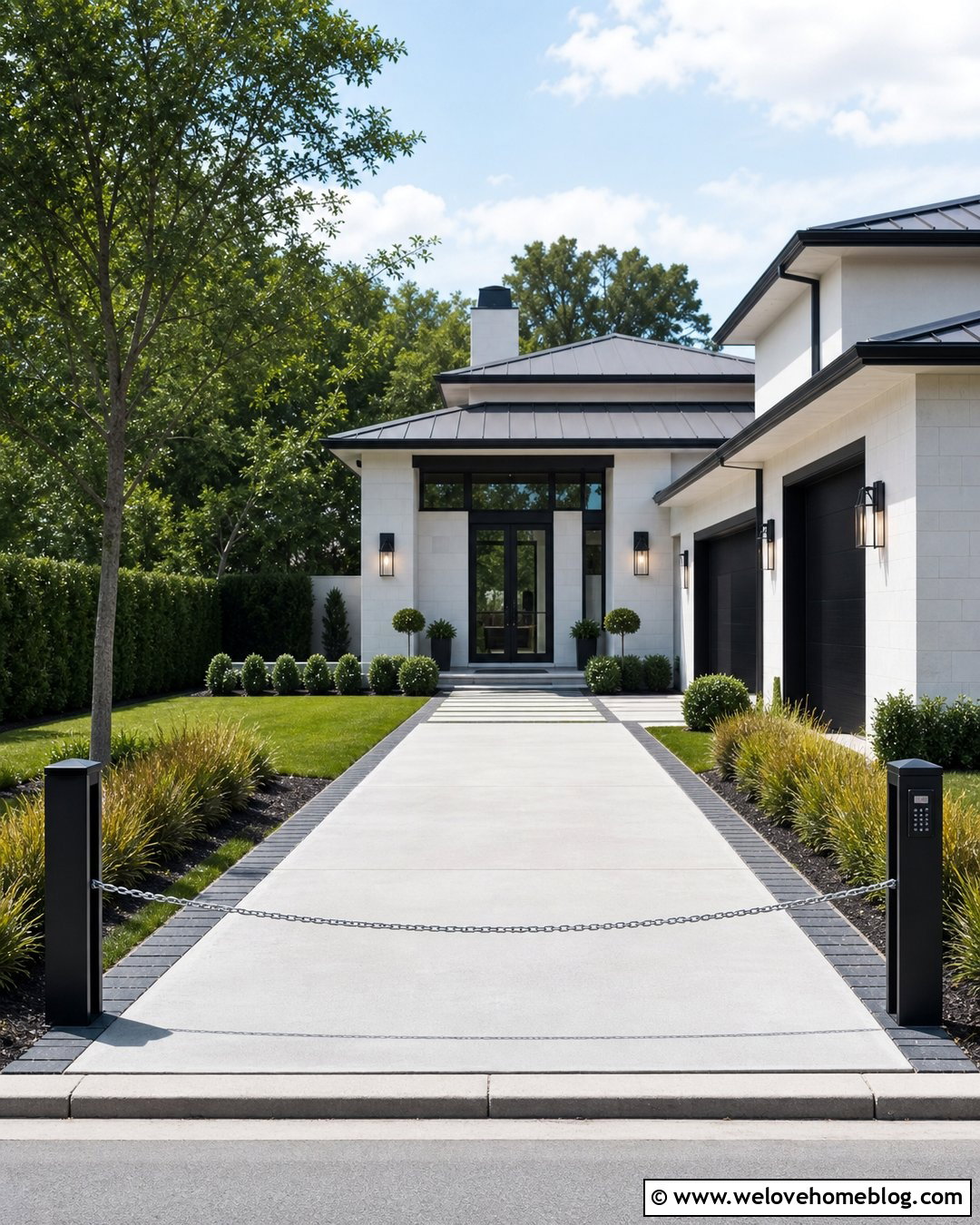 Retractable Driveway Chain With Hidden Housing - 20 Chain To Block Driveway Ideas