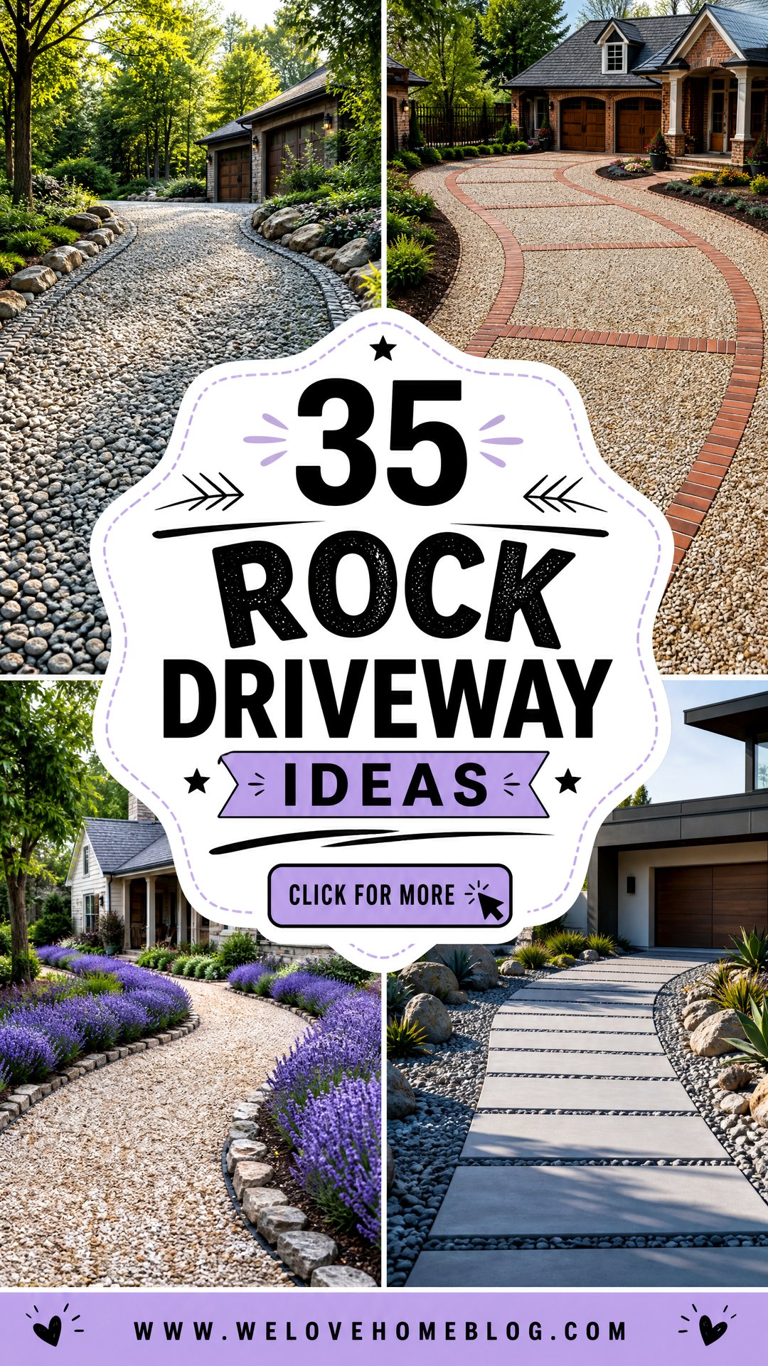 35 Rock Driveway Ideas for a Rugged Low-Maintenance Look - 35 Rock Driveway Ideas for a Rugged, Low-Maintenance Look