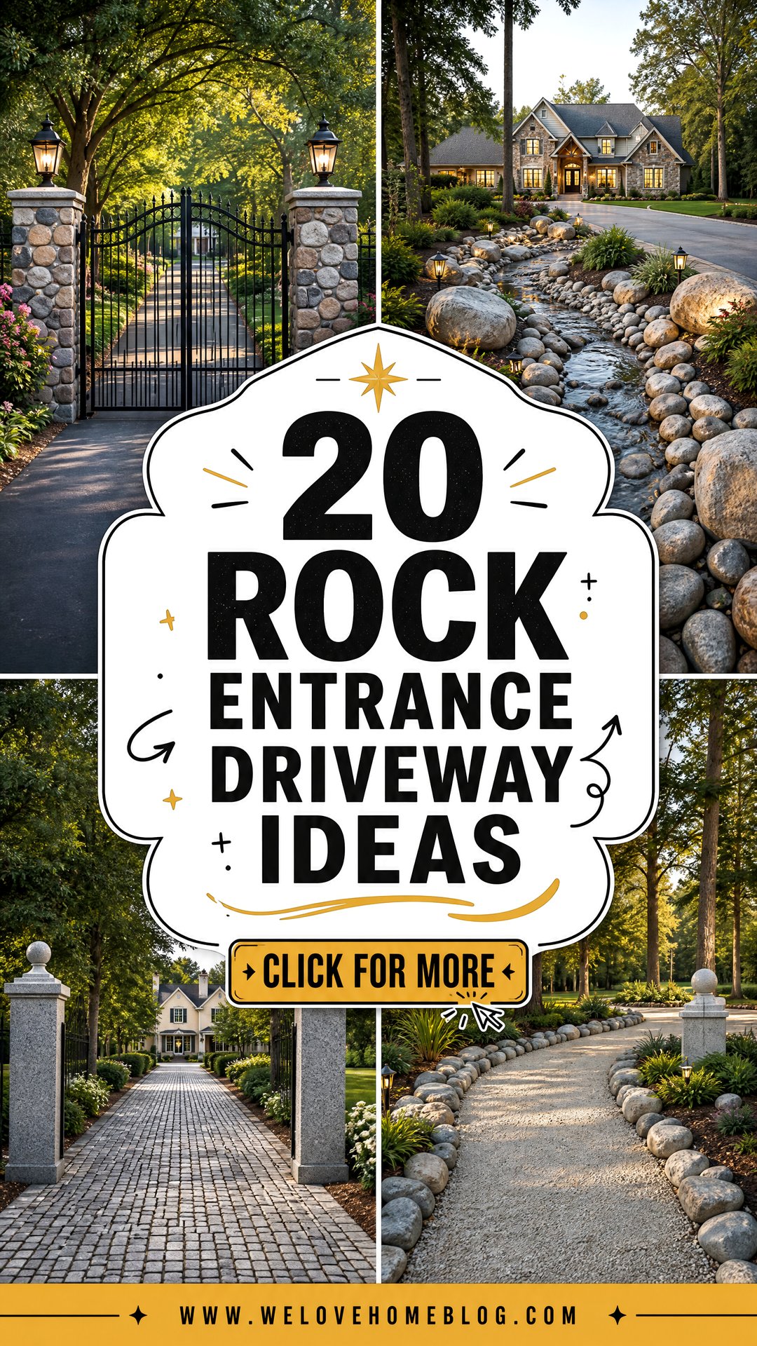 20 Rock Entrance Driveway Ideas for a Grand First Arrival - 20 Rock Entrance Driveway Ideas for a Grand First Arrival