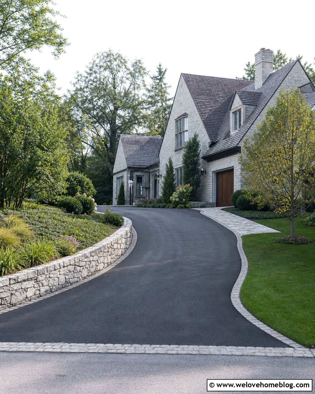 Rock Lined Driveway With Retaining Wall - 25 Rock Lined Driveway Ideas