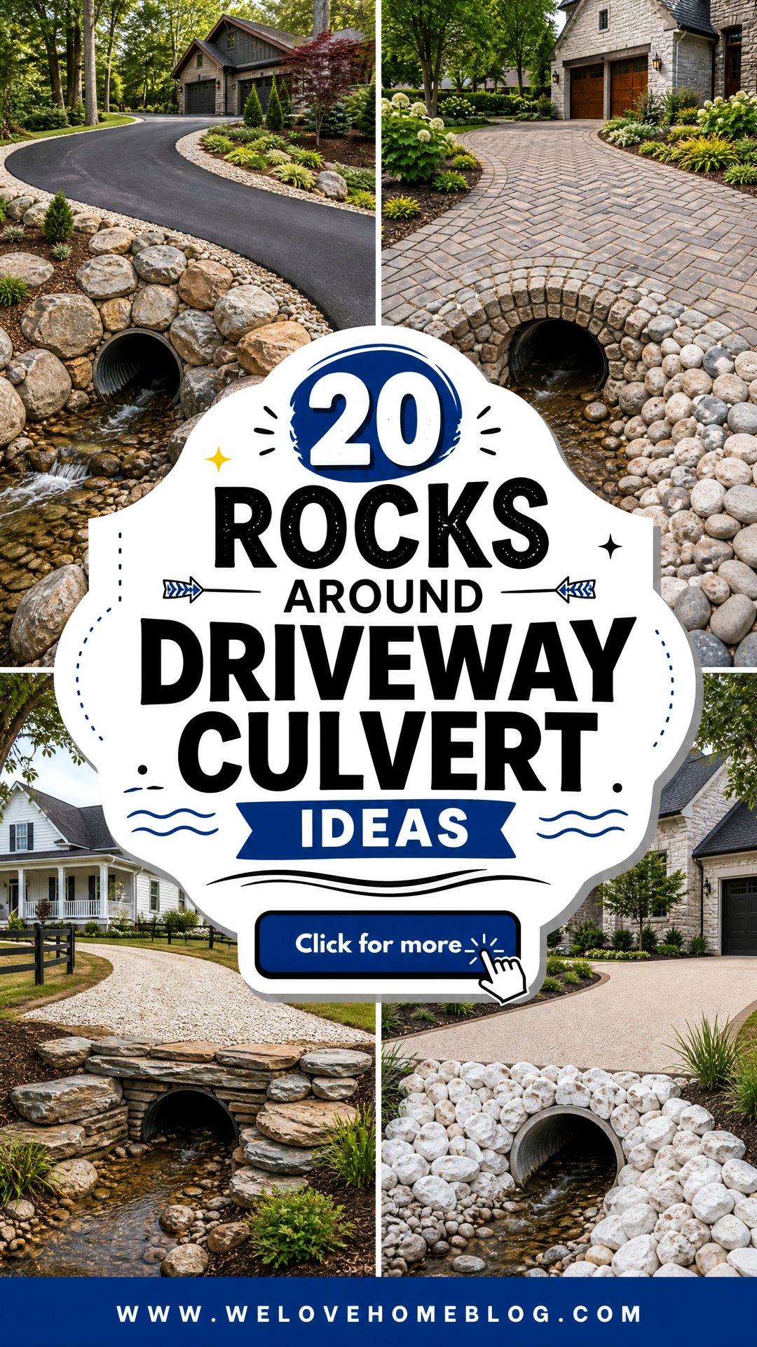 20 Rocks Around Driveway Culvert Ideas for Better Drainage - 20 Rocks Around Driveway Culvert Ideas for Better Drainage