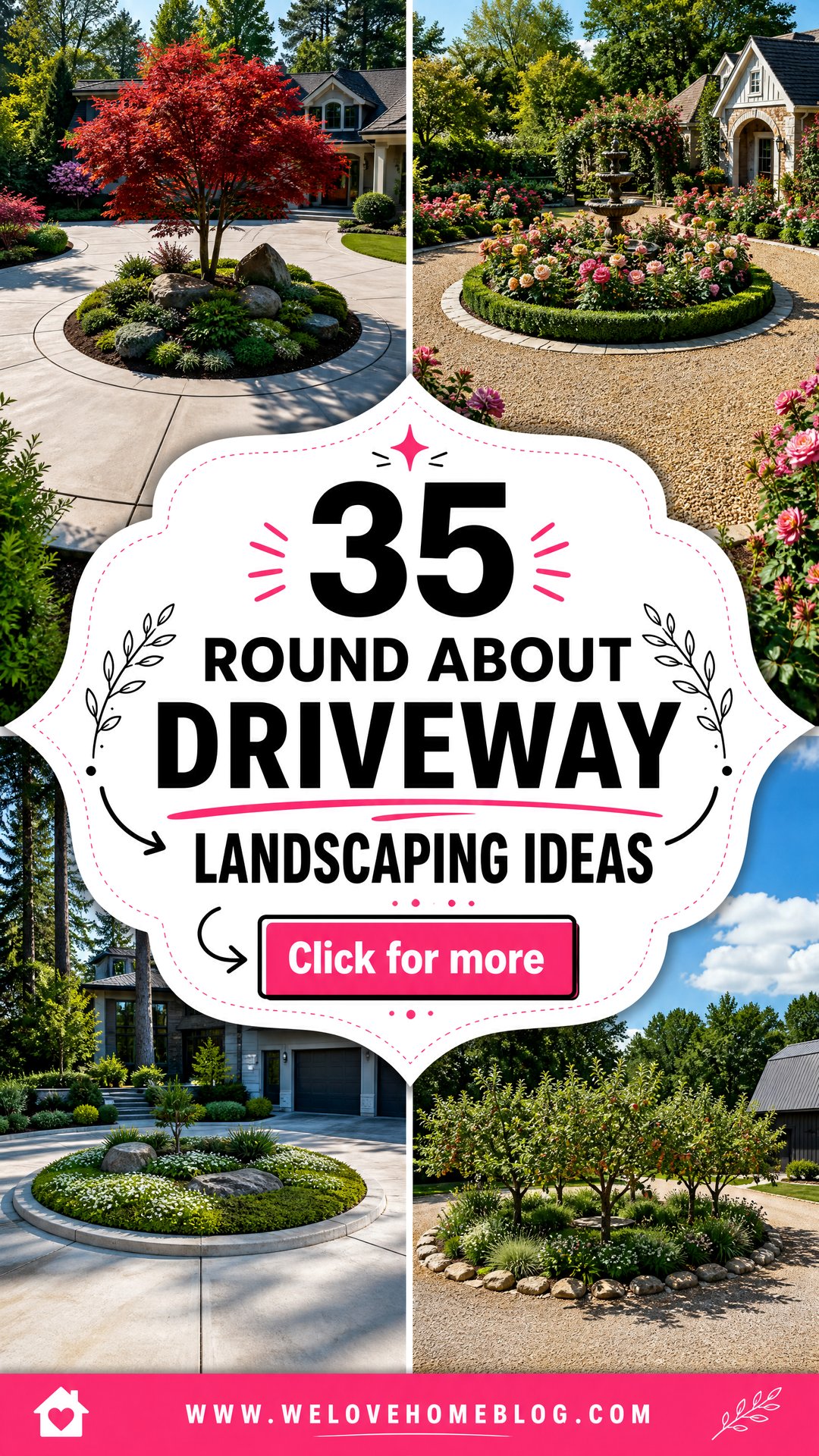 35 Round About Driveway Landscaping Ideas to Inspire You - 35 Round About Driveway Landscaping Ideas to Inspire You