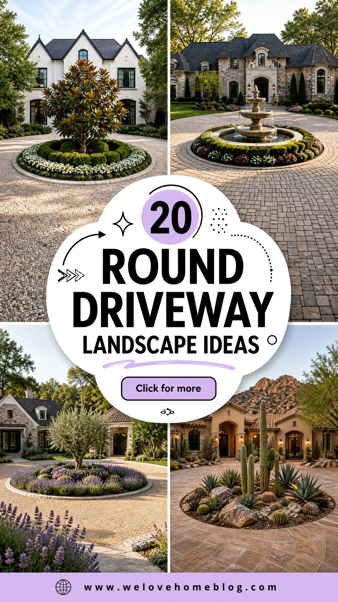 20 Round Driveway Landscape Ideas for Elegant Curb Appeal - 20 Round Driveway Landscape Ideas for Elegant Curb Appeal