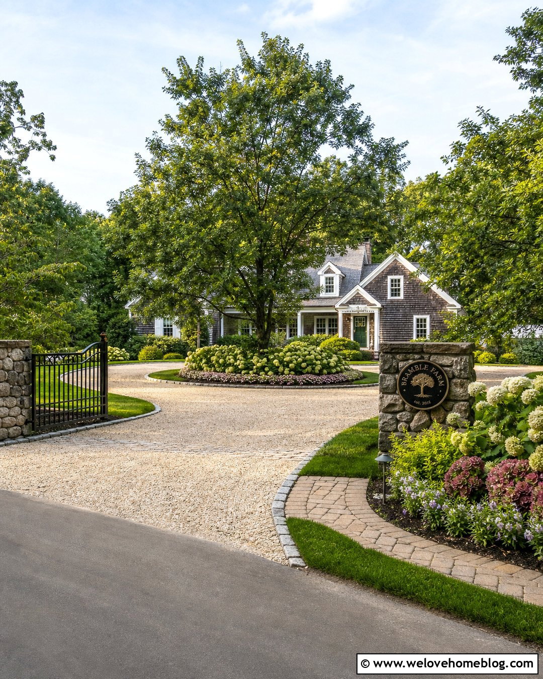 Round Farm Sign With Circular Driveway - 40 Farm Signs Entrance Driveways Ideas