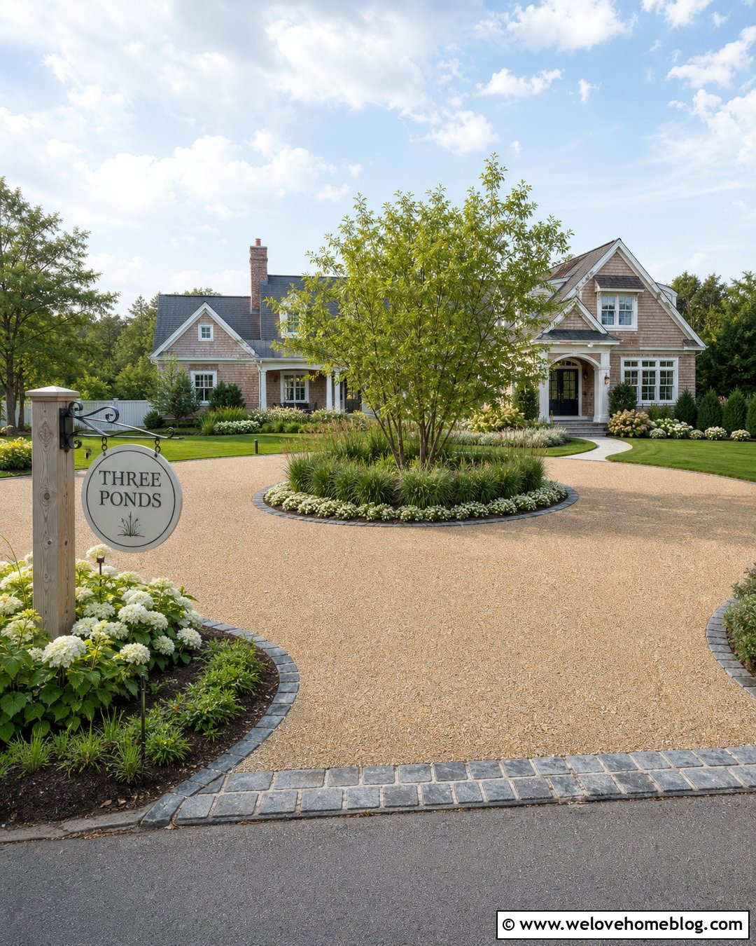 Round Rustic Driveway Sign With Circular Driveway - 20 Rustic Driveway Signs Ideas