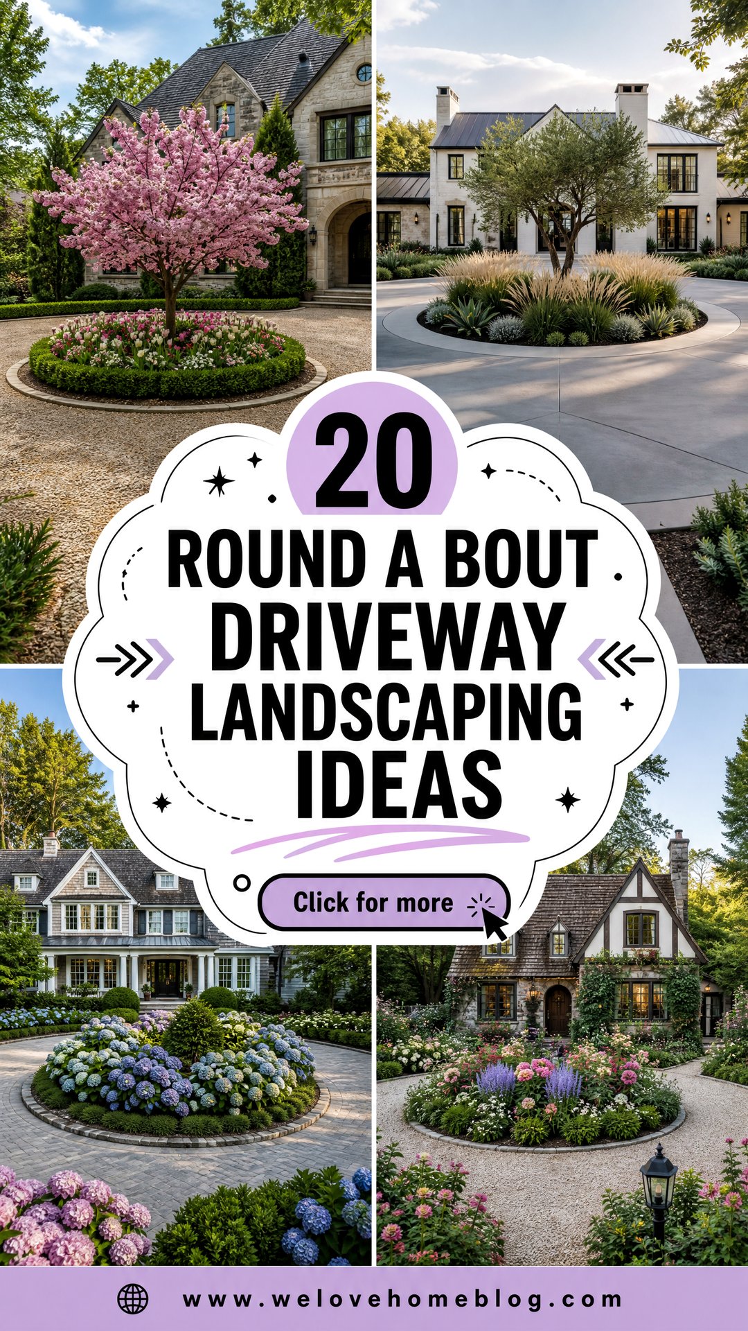 20 Round a Bout Driveway Landscaping Ideas for Grand Entries - 20 Round a Bout Driveway Landscaping Ideas for Grand Entries