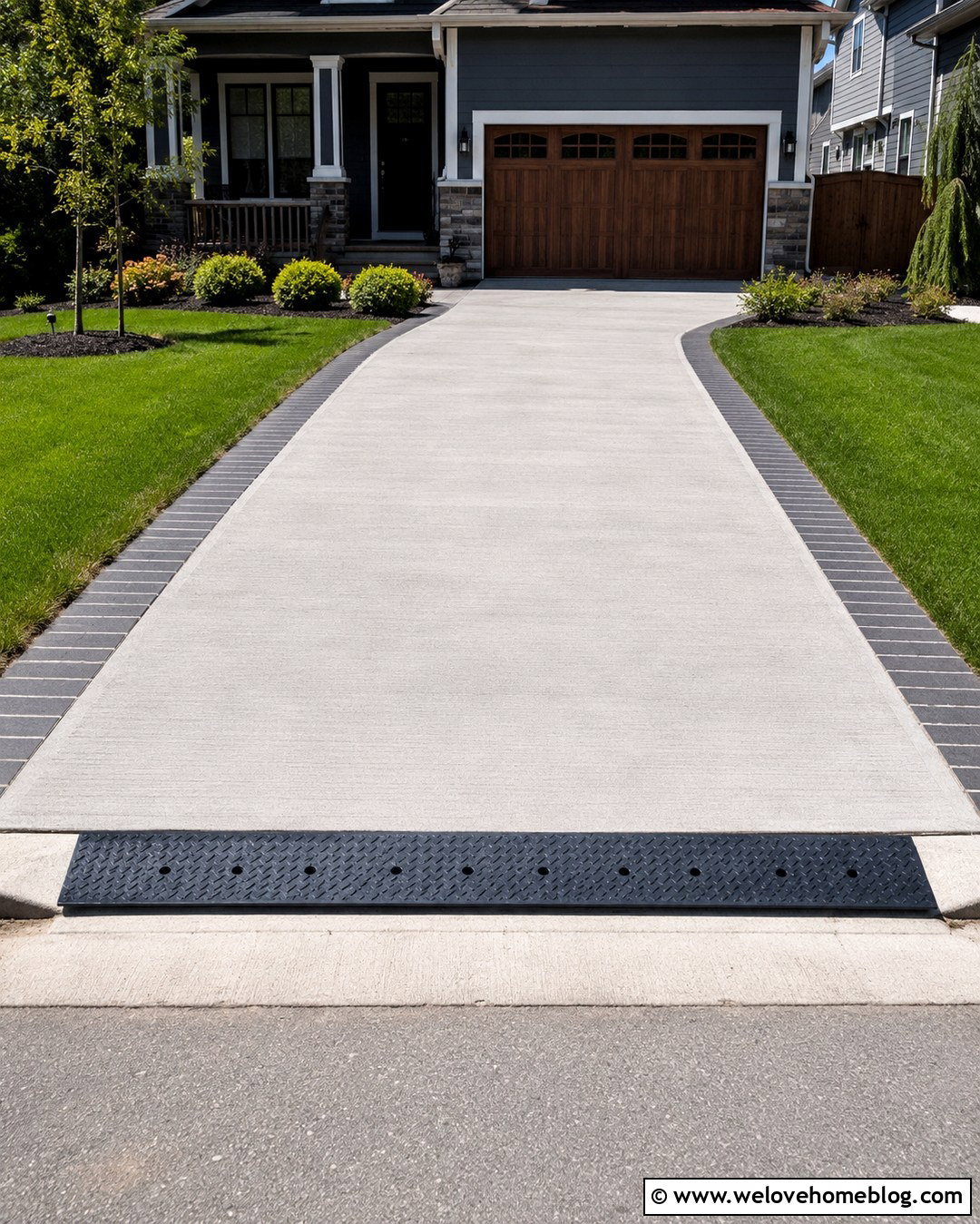 Rubber Driveway Curb Ramp With Concrete Driveway - 20 Driveway Curb Ramp Ideas