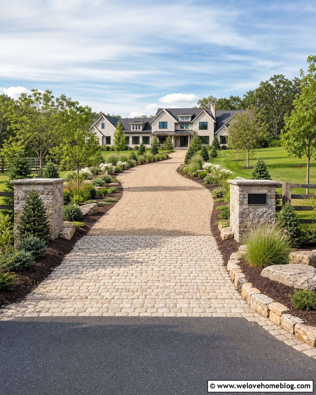 Rubber Mulch Driveway Entrance - 20 Rubber Mulch Driveway Ideas