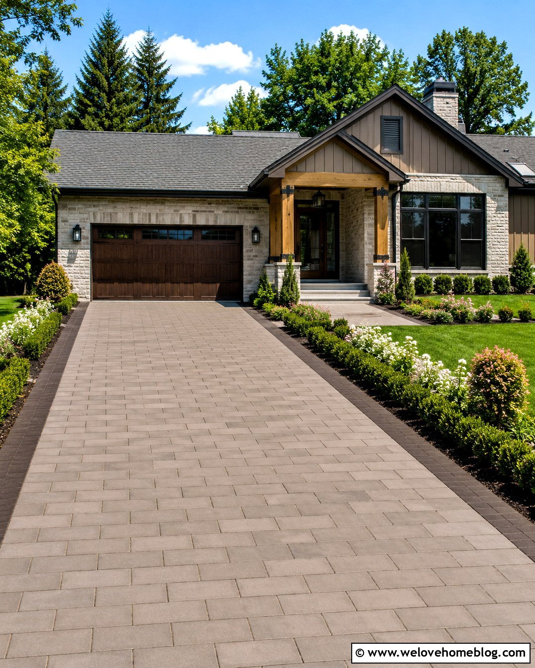 Running Bond Interlock Driveway - 20 Interlock Driveway Ideas