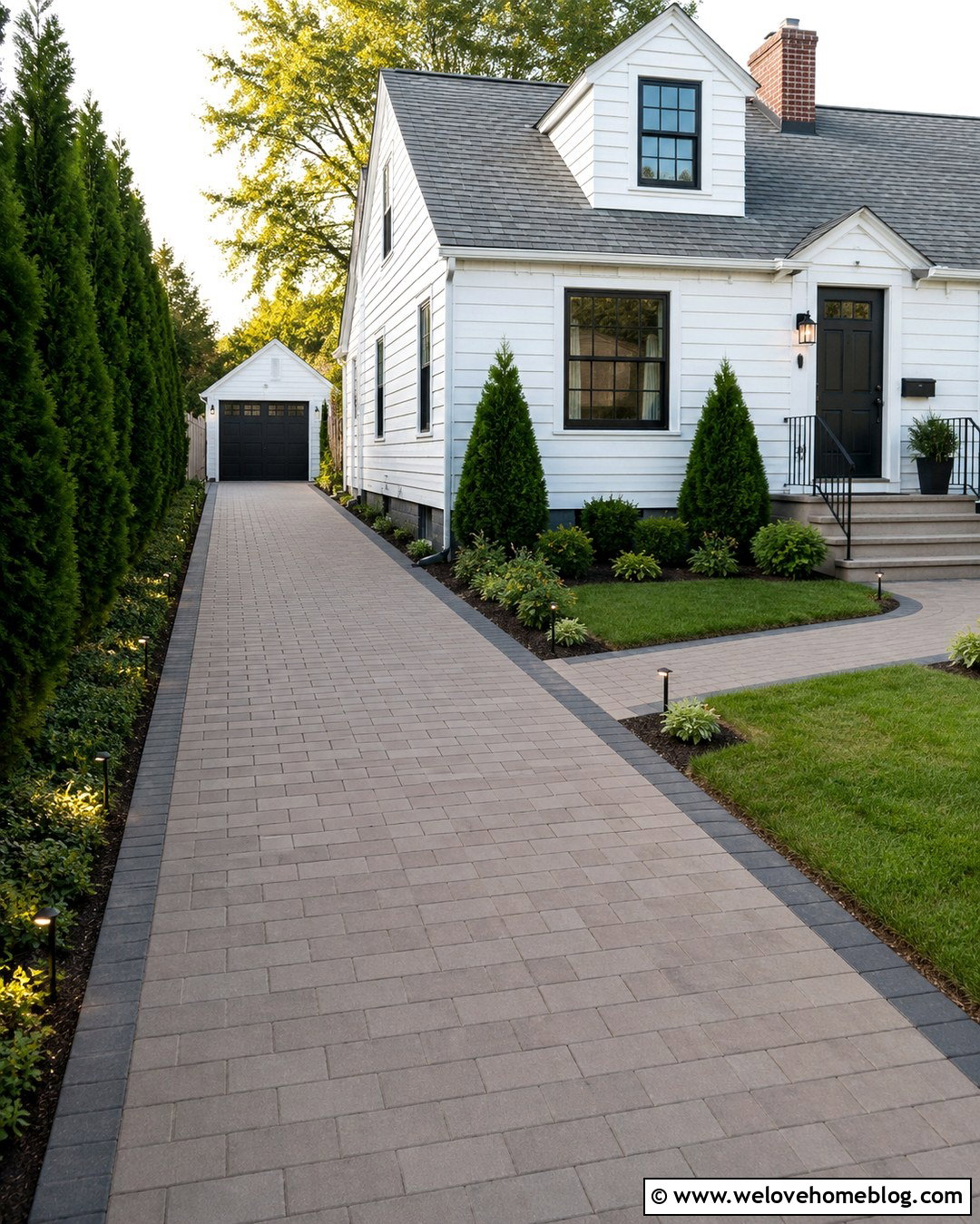 Running Bond Paver Driveway - 20 Pave Driveway Ideas