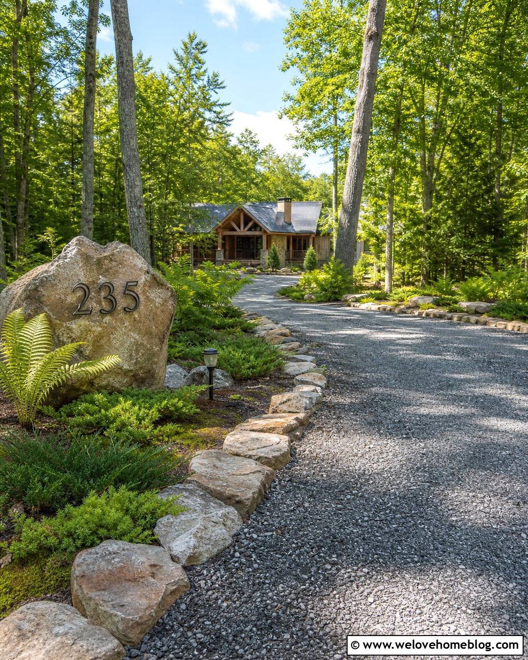 Rustic Boulder Driveway Address Sign - 35 house number sign for yard driveways ideas