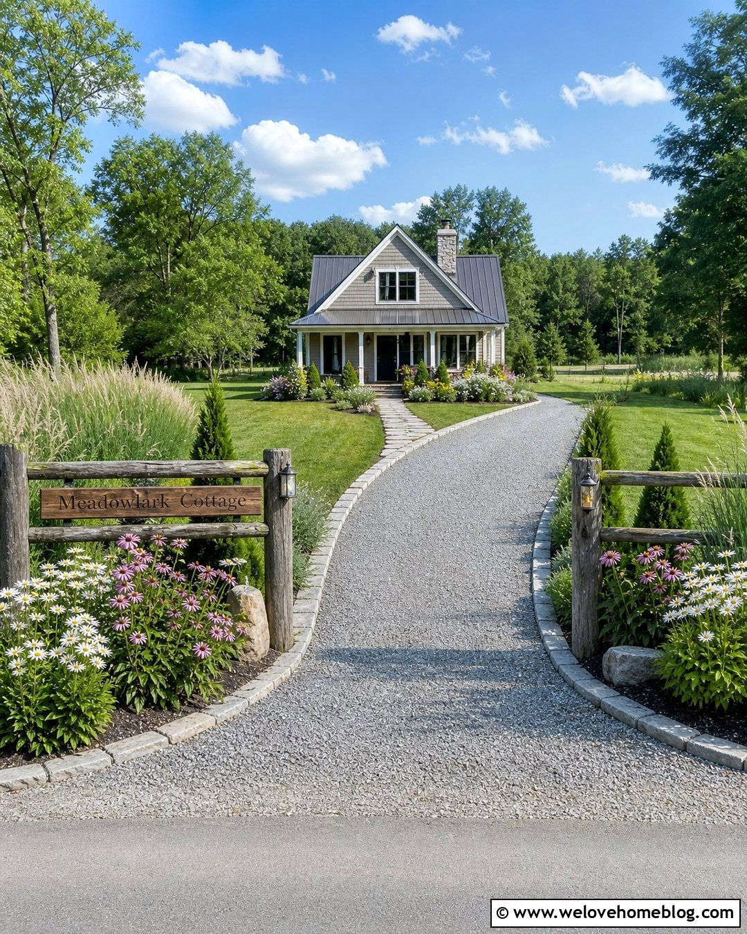 Rustic Driveway Sign With Split Rail Fence - 20 Rustic Driveway Signs Ideas