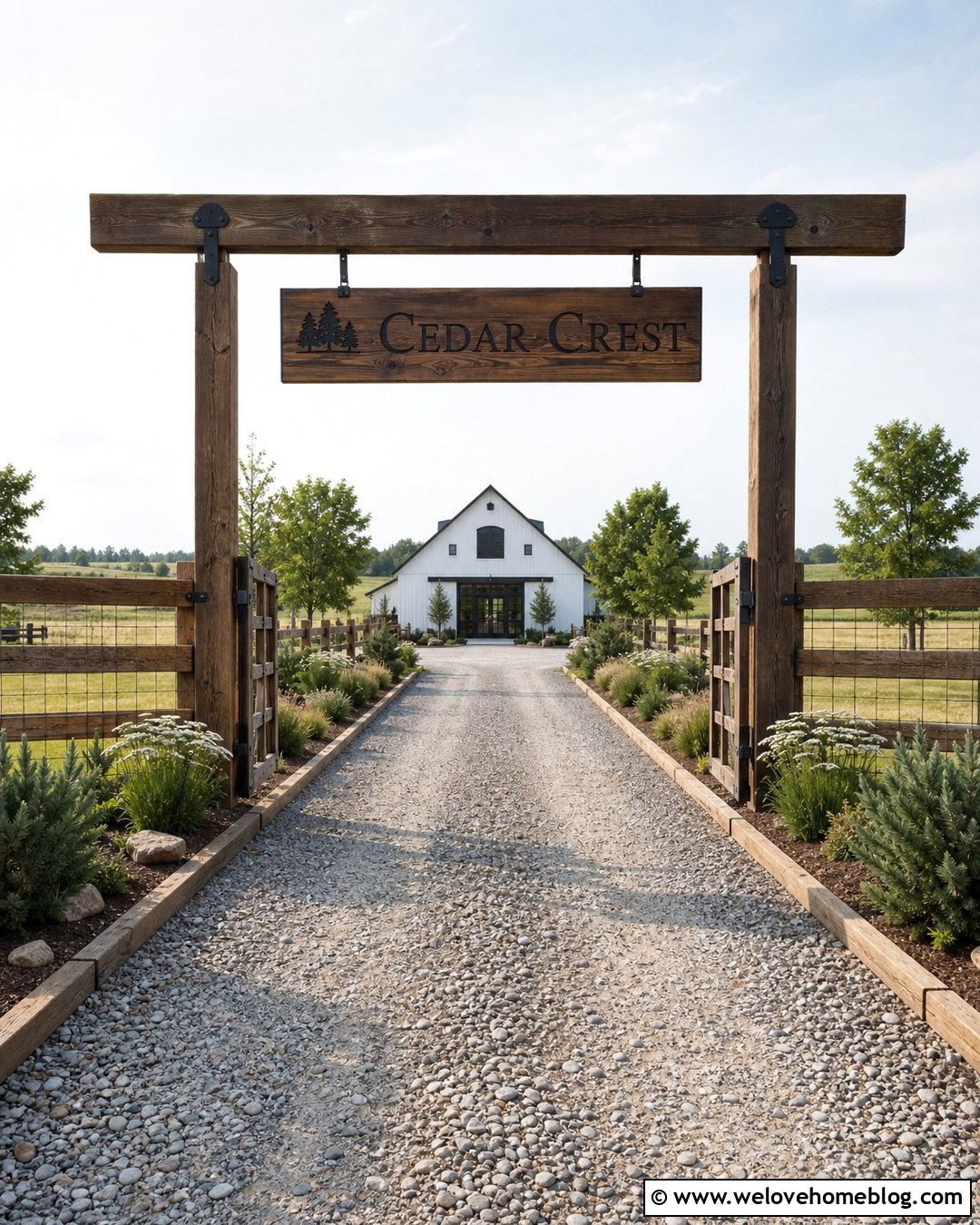 Rustic Farm Sign With Timber Gate - 40 Farm Signs Entrance Driveways Ideas
