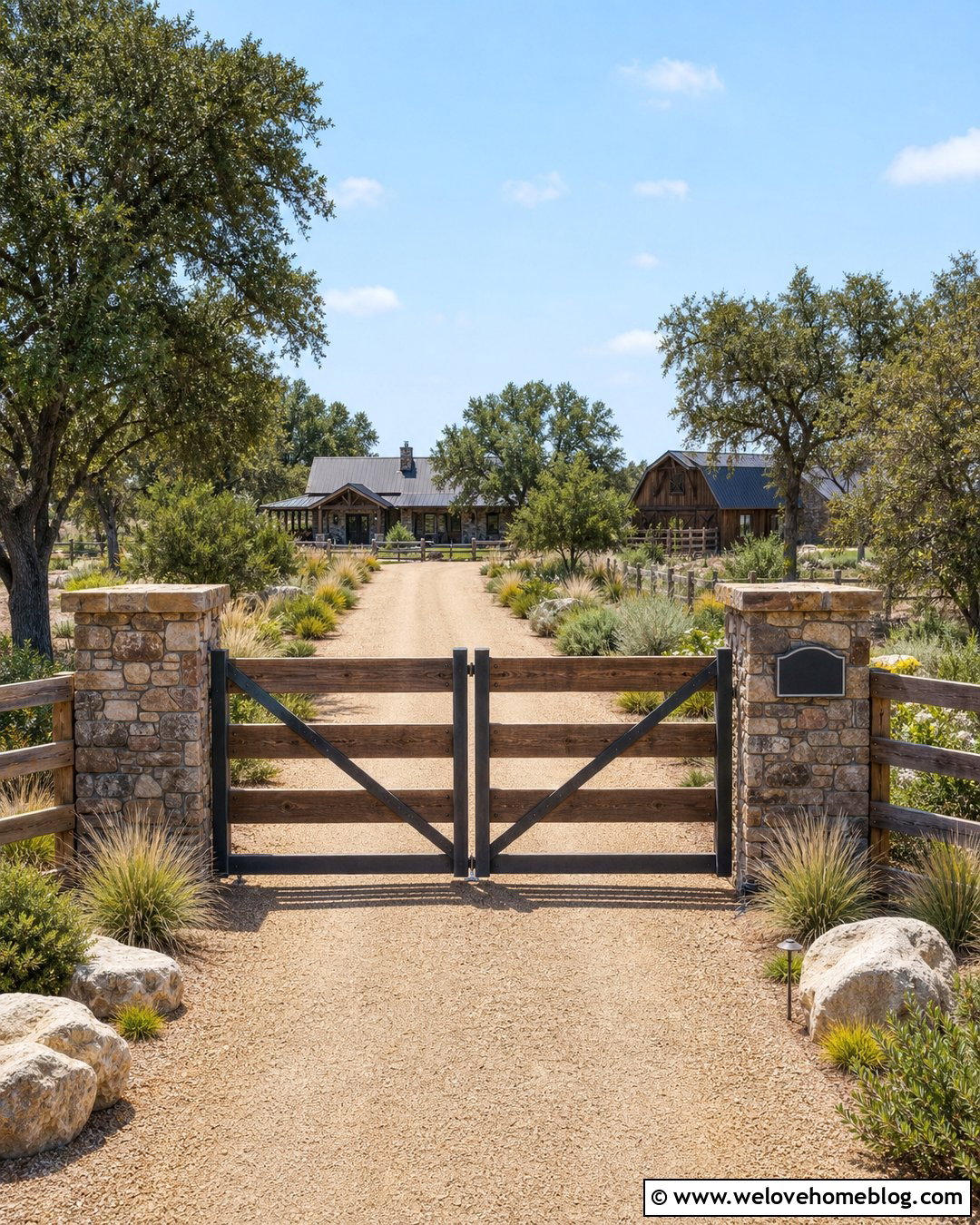 Rustic Ranch Driveway Gate - 40 unique driveway gates