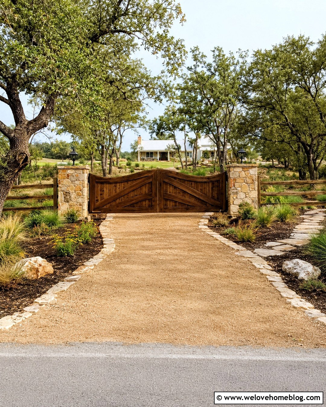 Rustic Timber RV Driveway Gate - 20 Rv Driveway Gate Ideas