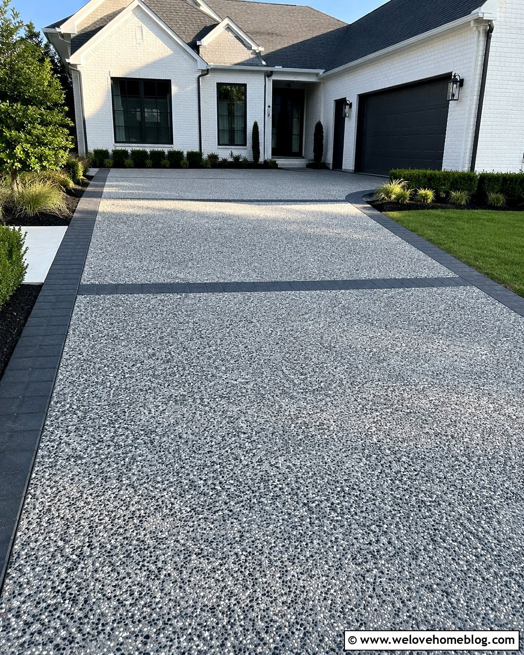 Salt And Pepper Aggregate Driveway - 20 Choosing Driveway Colors Ideas