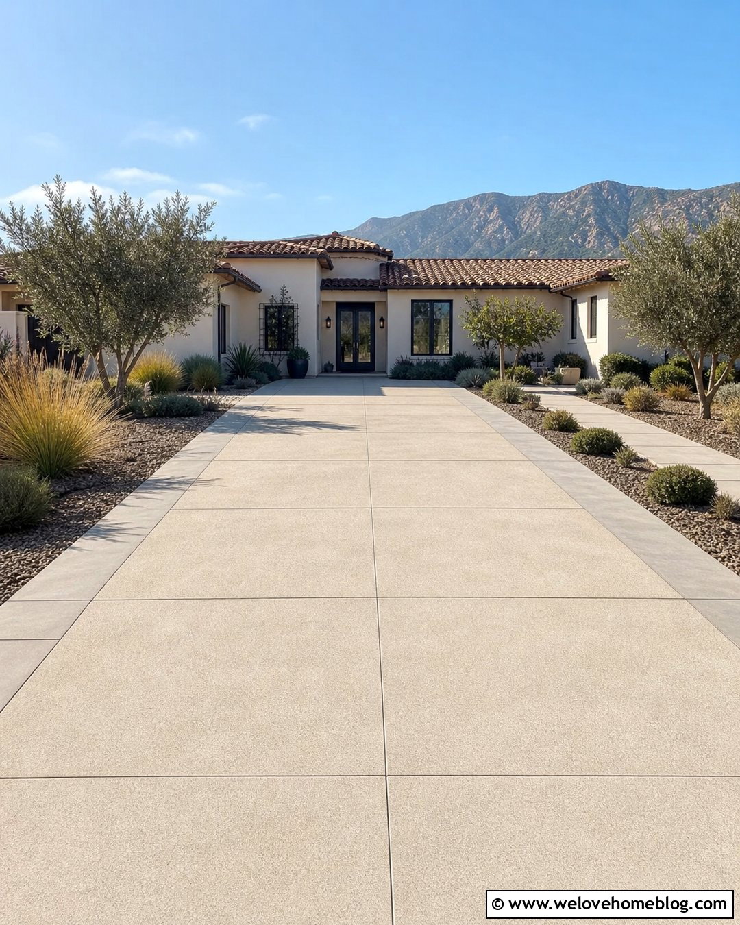 20 Poured Concrete Driveway Ideas for Timeless Curb Appeal