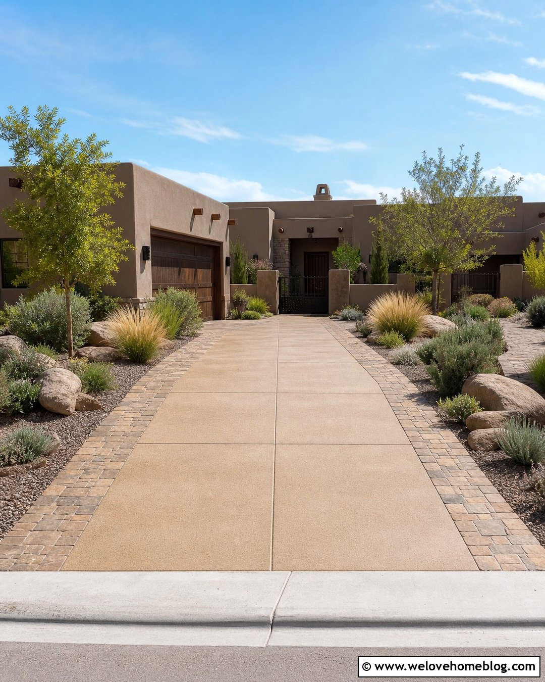Sand Finish Concrete Driveway - 25 Concrete Driveways Cement Ideas