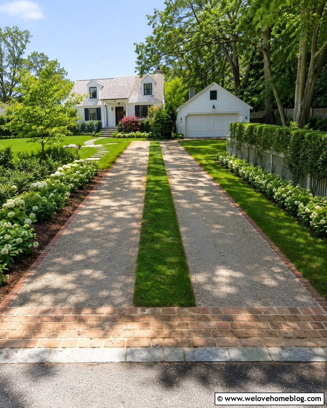 Sand Wheel Track Driveway With Grass Center - 20 Sand Driveway Ideas