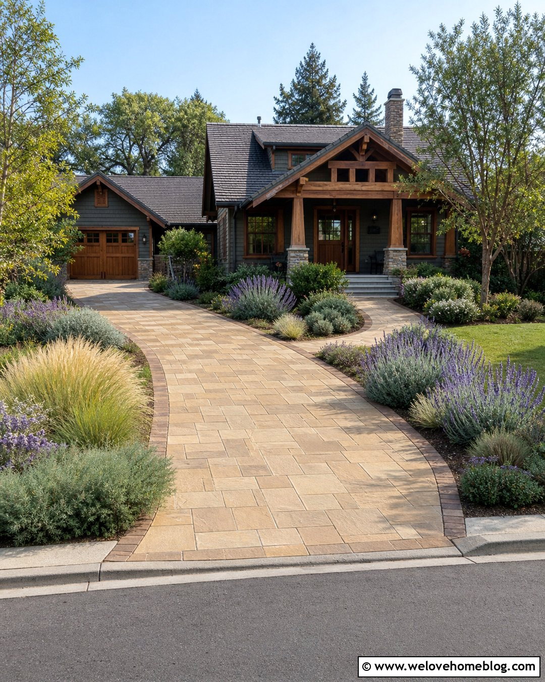 Sandstone Paver Driveway