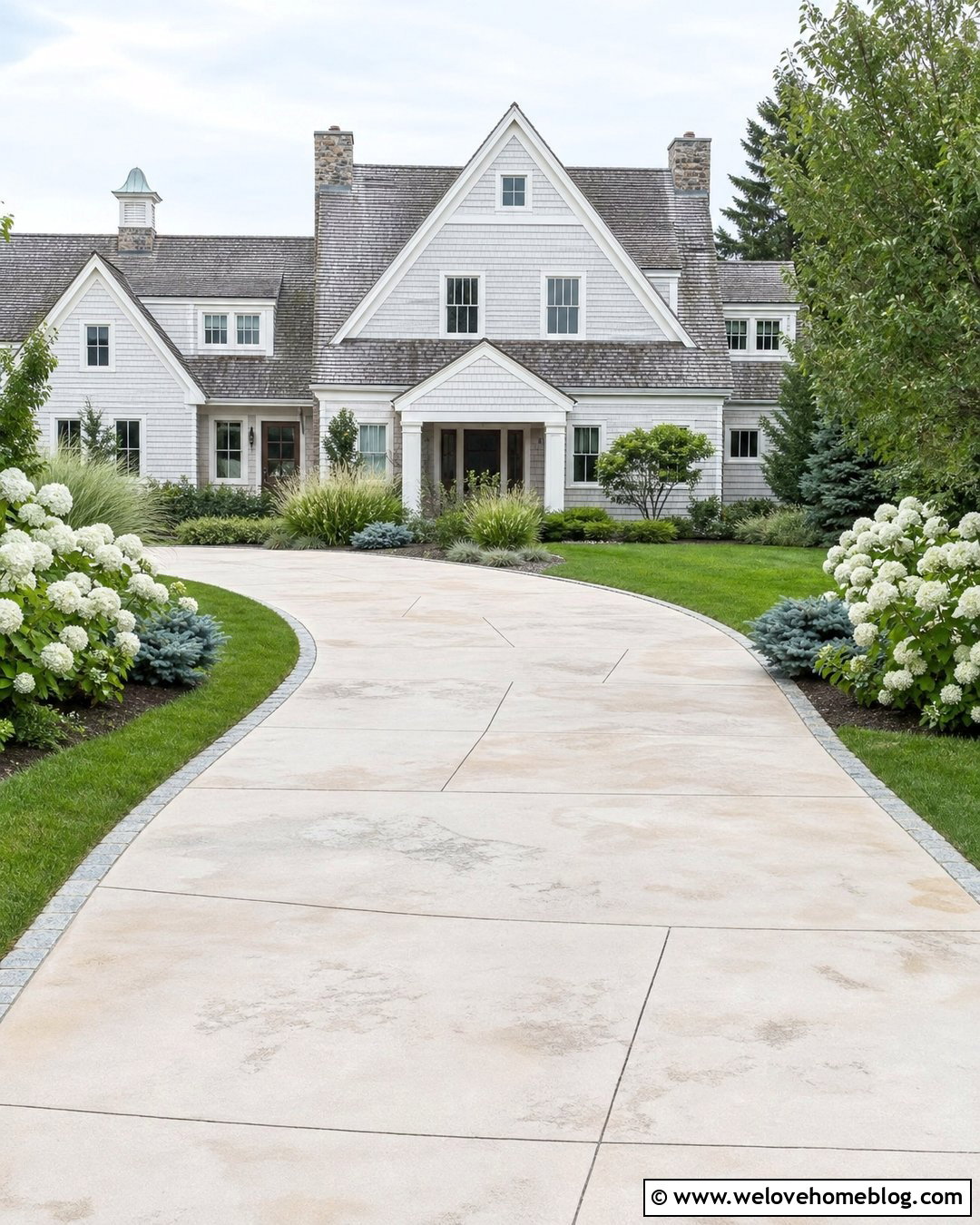 Sandstone Stained Concrete Driveway - 20 Stain Concrete Driveway Ideas