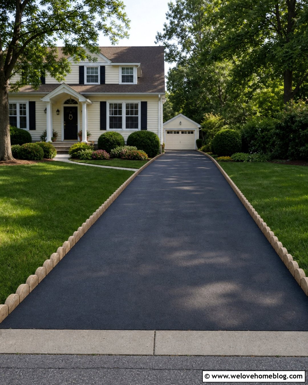 Scalloped Concrete Driveway Border - 20 Cheap Driveway Border Ideas