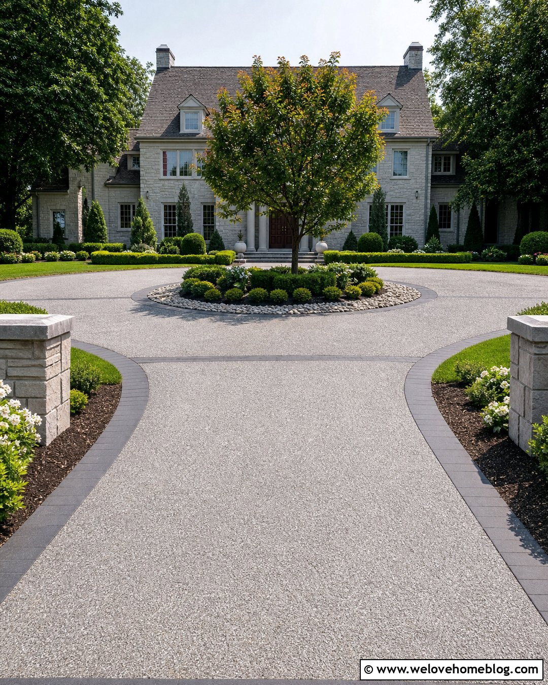 Sealed Concrete Circular Driveway - 20 Concrete Driveway Sealer Ideas