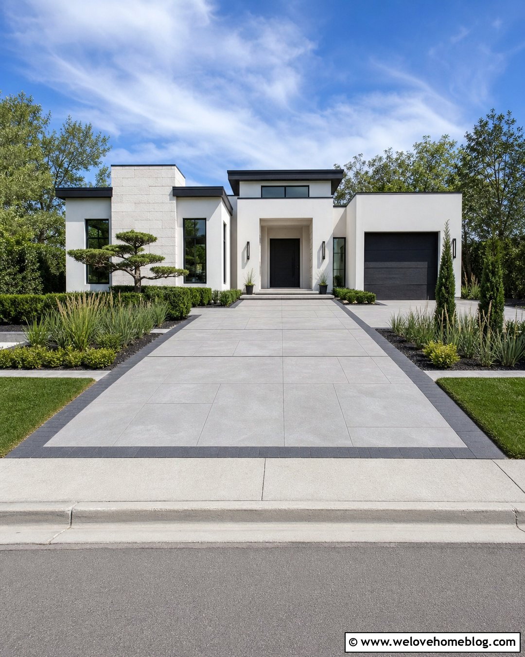 Seamless Stone Stamped Concrete Driveway - 25 stamped driveway concrete ideas
