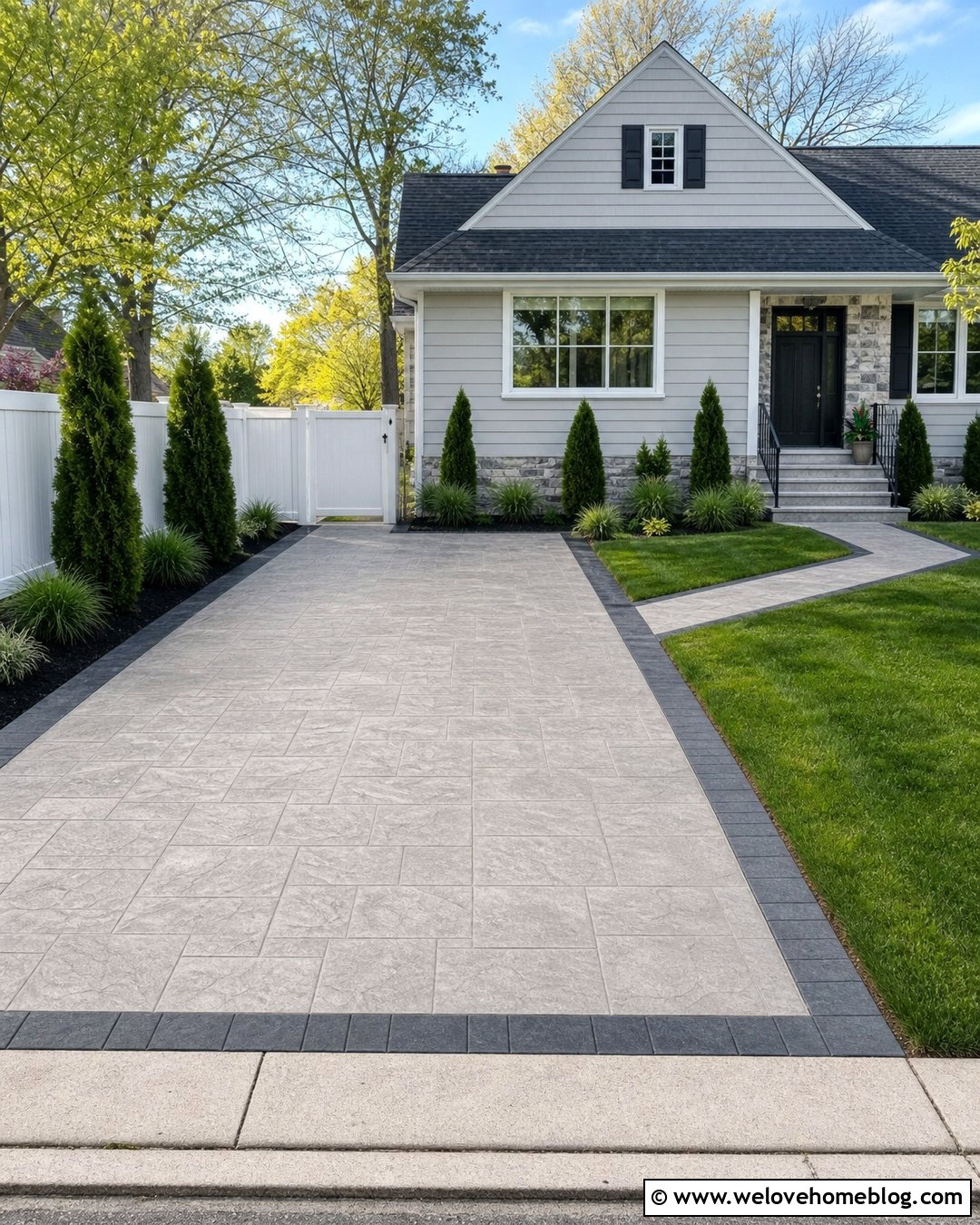 Seamless Stone Stamped Concrete Small Driveway - 20 stone stamped concrete driveway ideas
