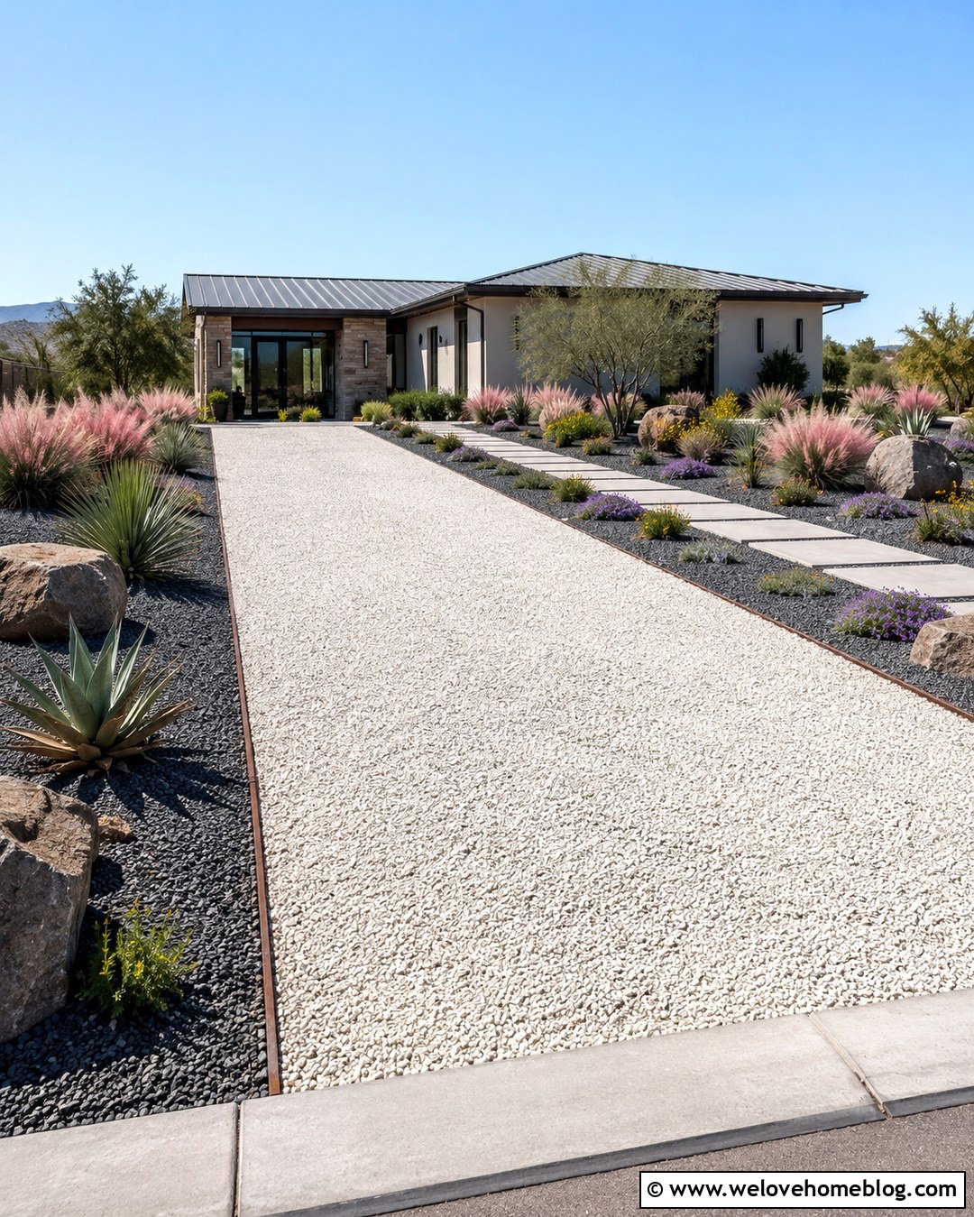 20 Seashell Driveway Ideas for Breezy Coastal Curb Appeal