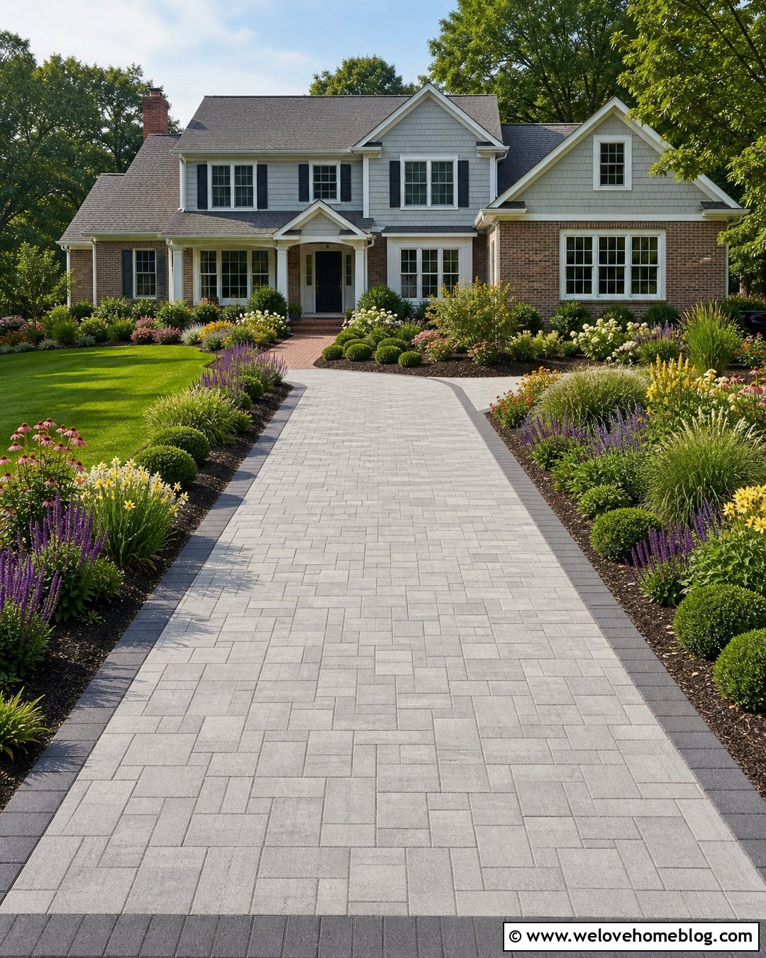 Seasonal Flower Lined Driveway - 25 flower lined driveway ideas