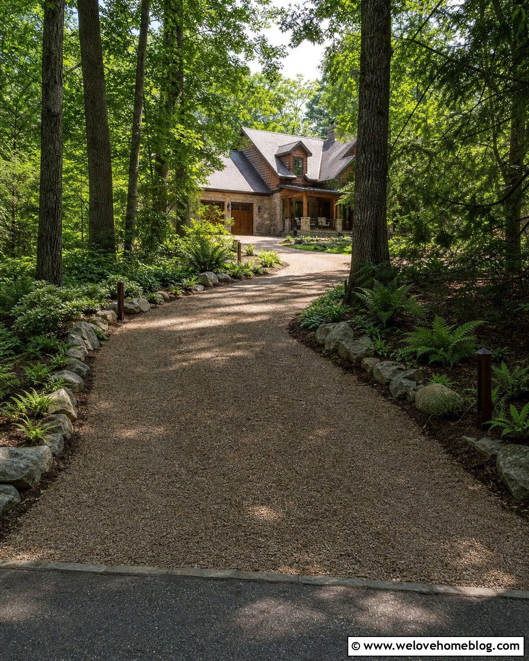 Self Binding Gravel Driveway Through A Wooded Yard - 20 self binding gravel driveways ideas