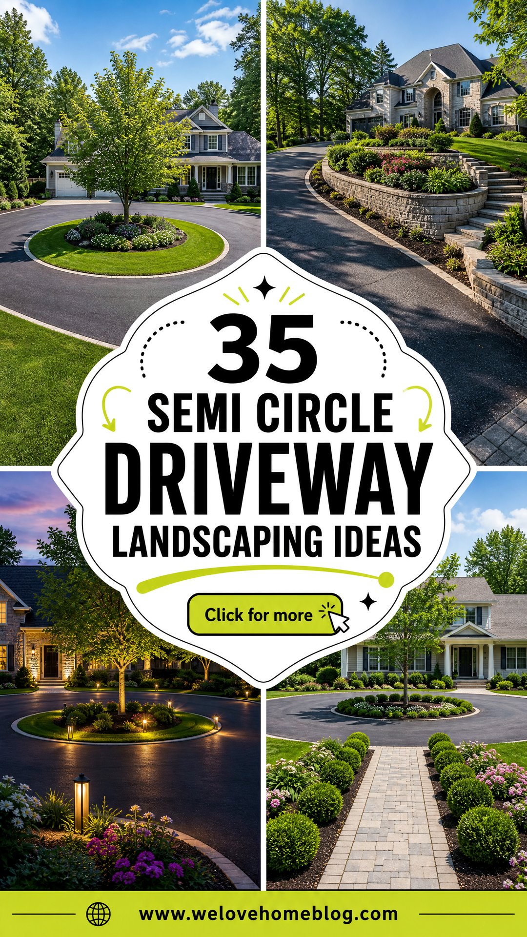 35 Semi Circle Driveway Landscaping Ideas for Curb Appeal - 35 Semi Circle Driveway Landscaping Ideas for Curb Appeal