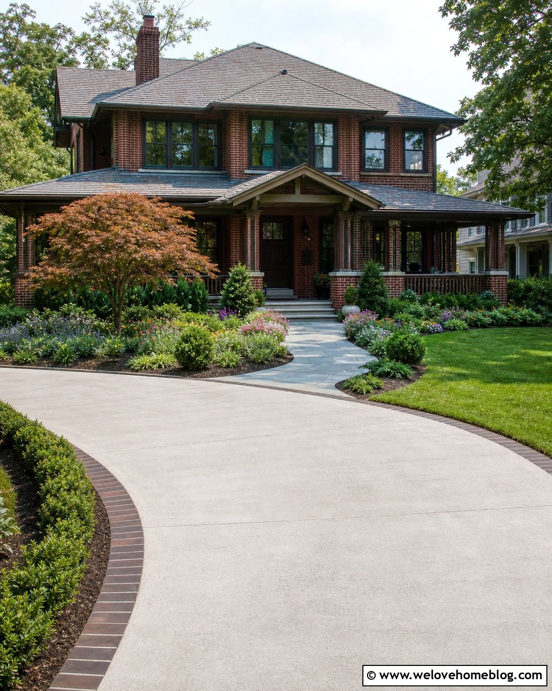 Semi Circle Driveway With Front Walkway - 35 Semi Circle Driveway Landscaping Ideas