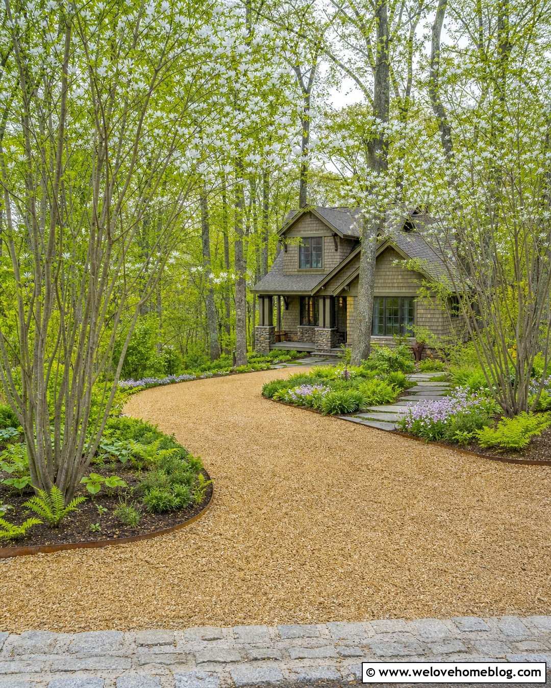 Serviceberry Trees Along A Pea Gravel Driveway - 25 best trees to line a long driveway ideas