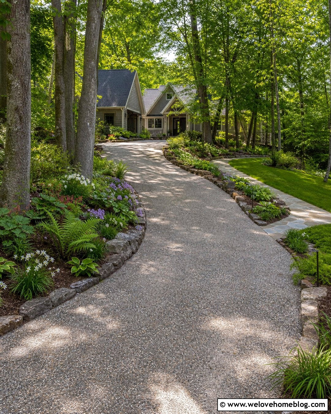 Shade Flower Lined Driveway - 25 flower lined driveway ideas