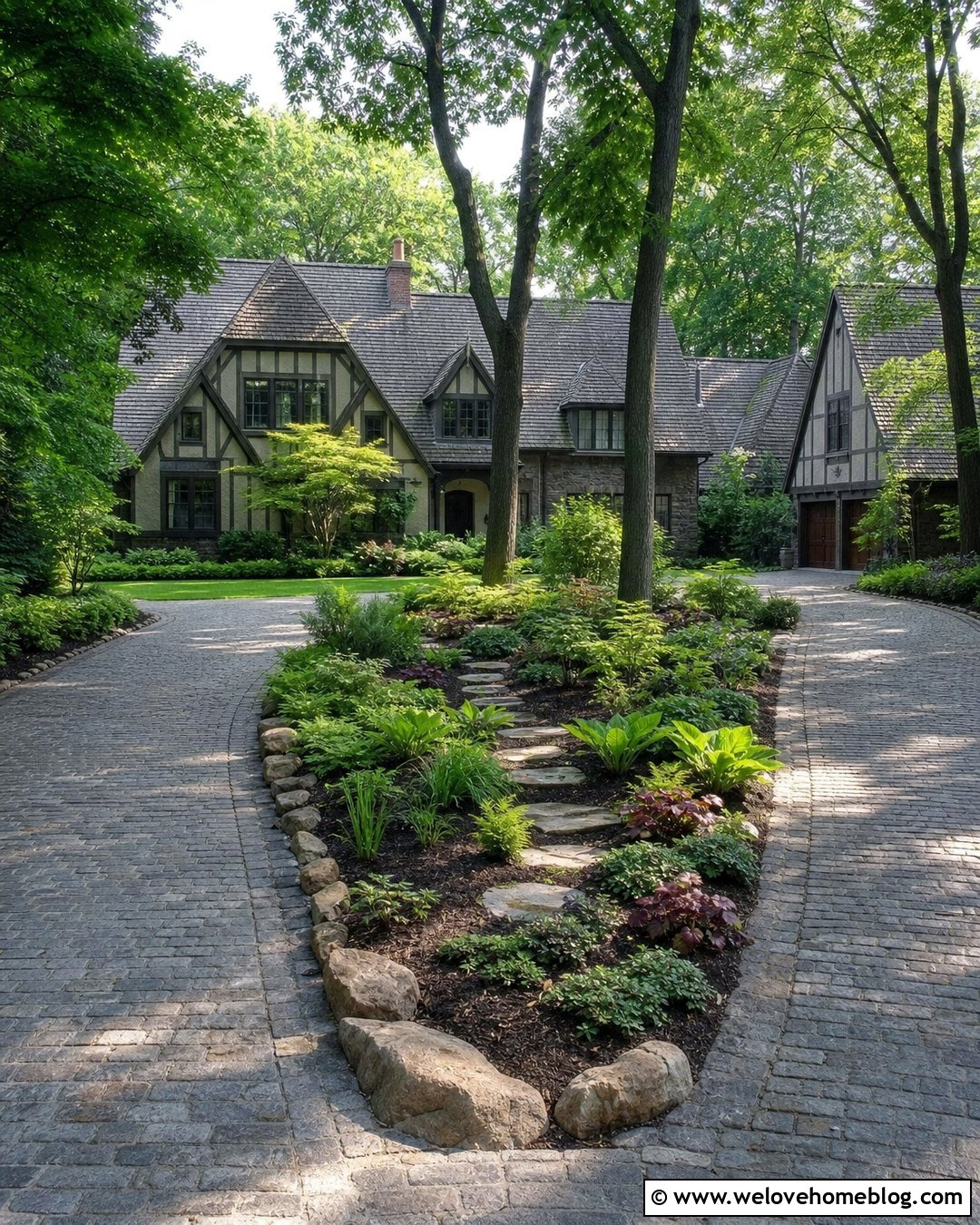 Shade Garden Landscape Between Driveways - 20 landscape between driveways ideas