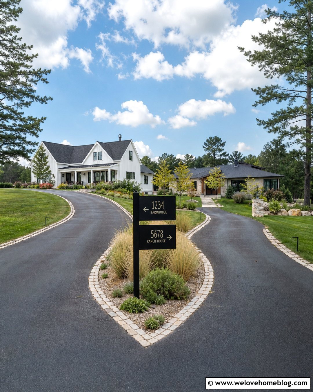 Shared Driveway Address Sign With Arrows - 20 Shared Driveway Address Sign Ideas