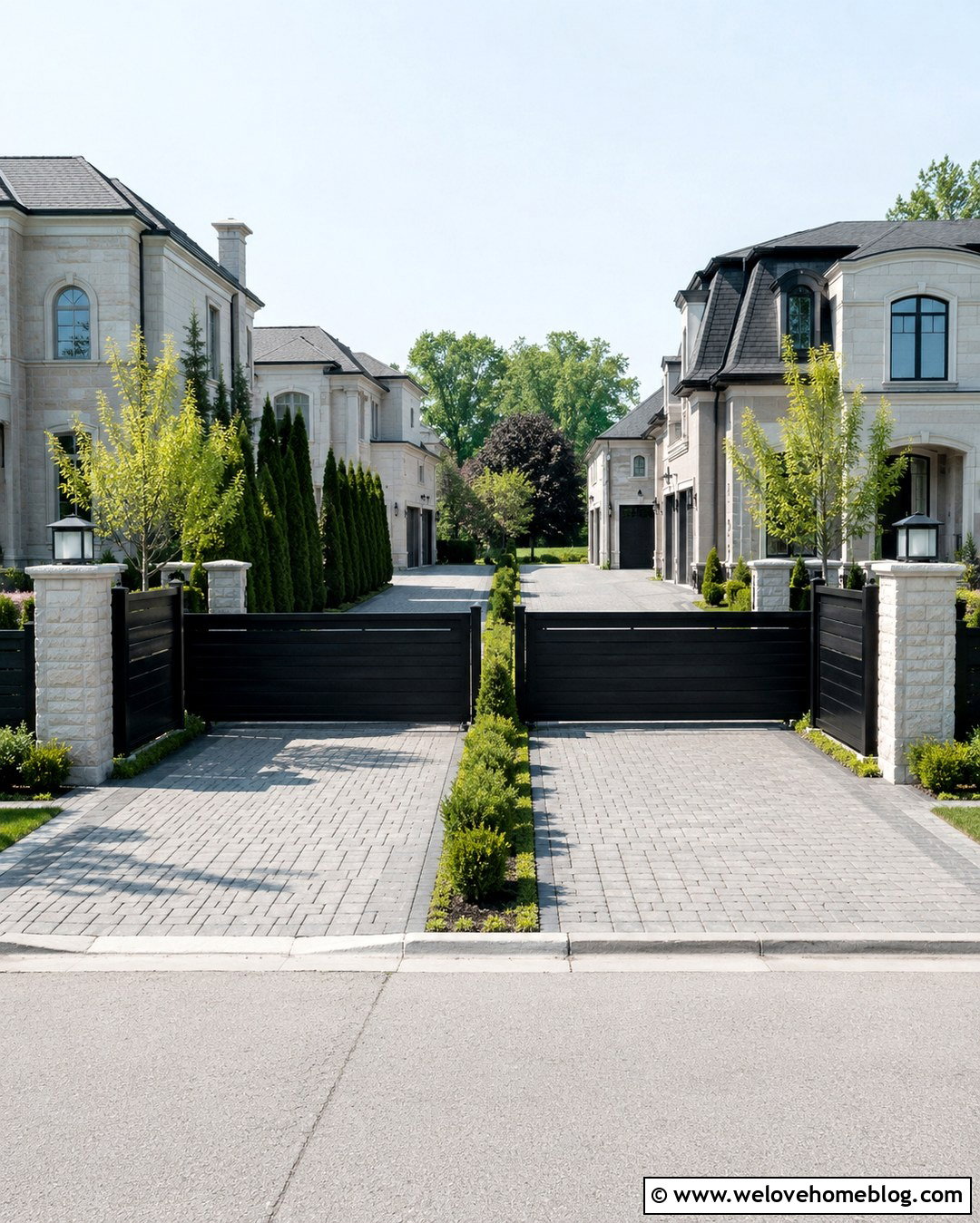 Shared Driveway Fence With Sliding Gates - 20 Shared Driveway Divider Fence Ideas