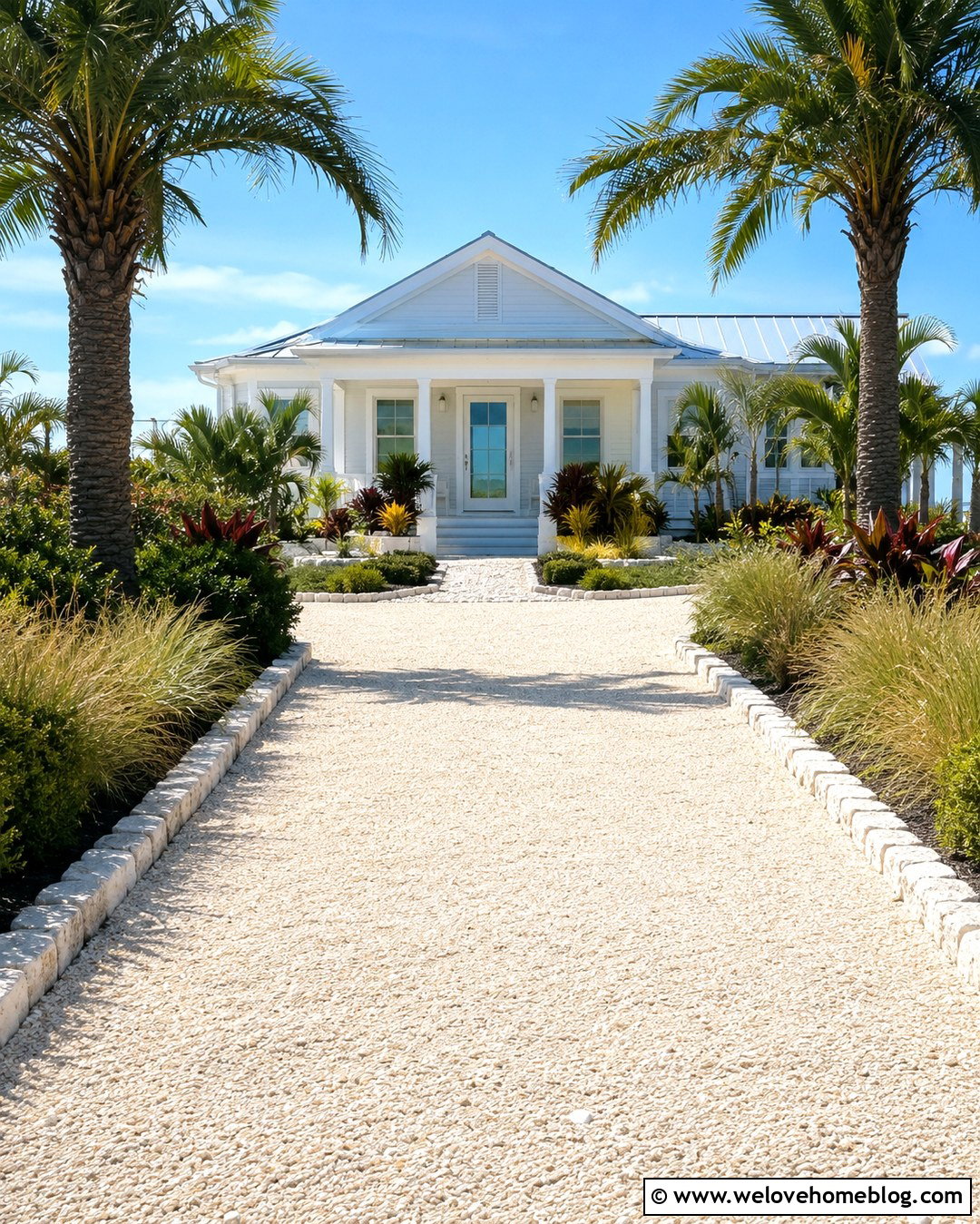 Shell Driveway With Palm Trees - 20 Driveway With Trees On Either Side Ideas